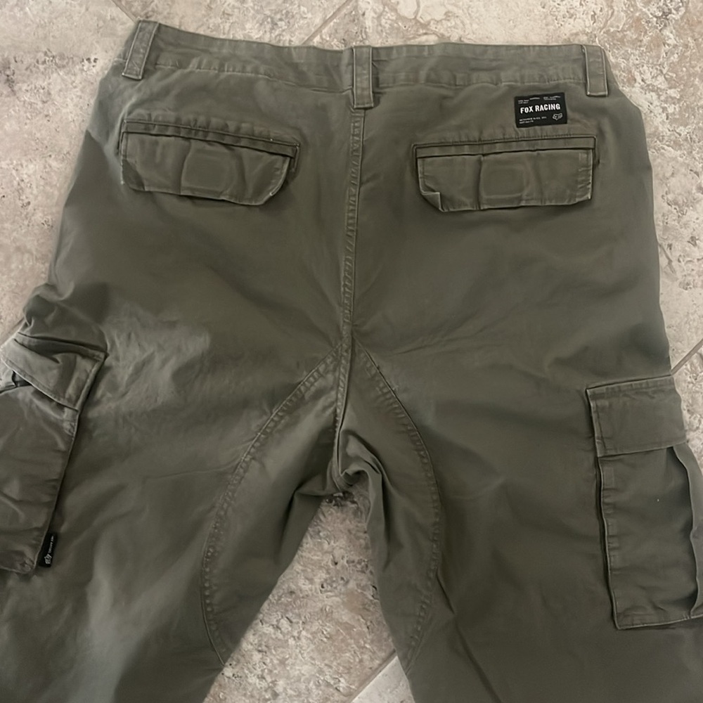 Fox Racing  Men's Utility cargo Flat
Front Chino Pants Size 36 Moto Green Pants - Picture 8 of 15